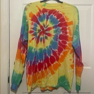 Colorful Hand-Dyed Tie-Dye Long Sleeve Colorado Shirt